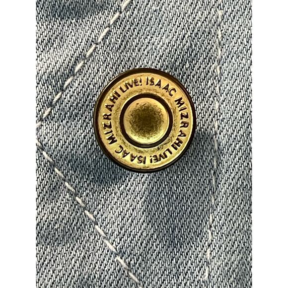 Isaac Mizrahi Live! True Denim Classic Jean Jacket Bleached Indigo Size 4 - Picture 5 of 7